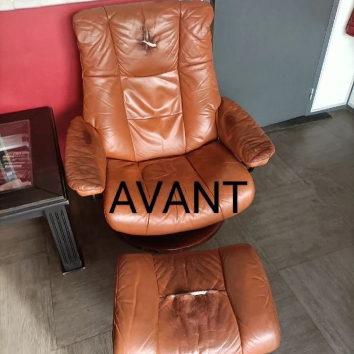 Recouvrement fauteuil avec repose pied