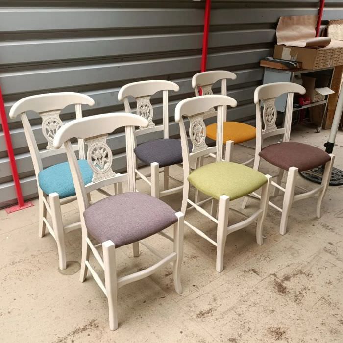 Recouvrement de chaises en tissu
