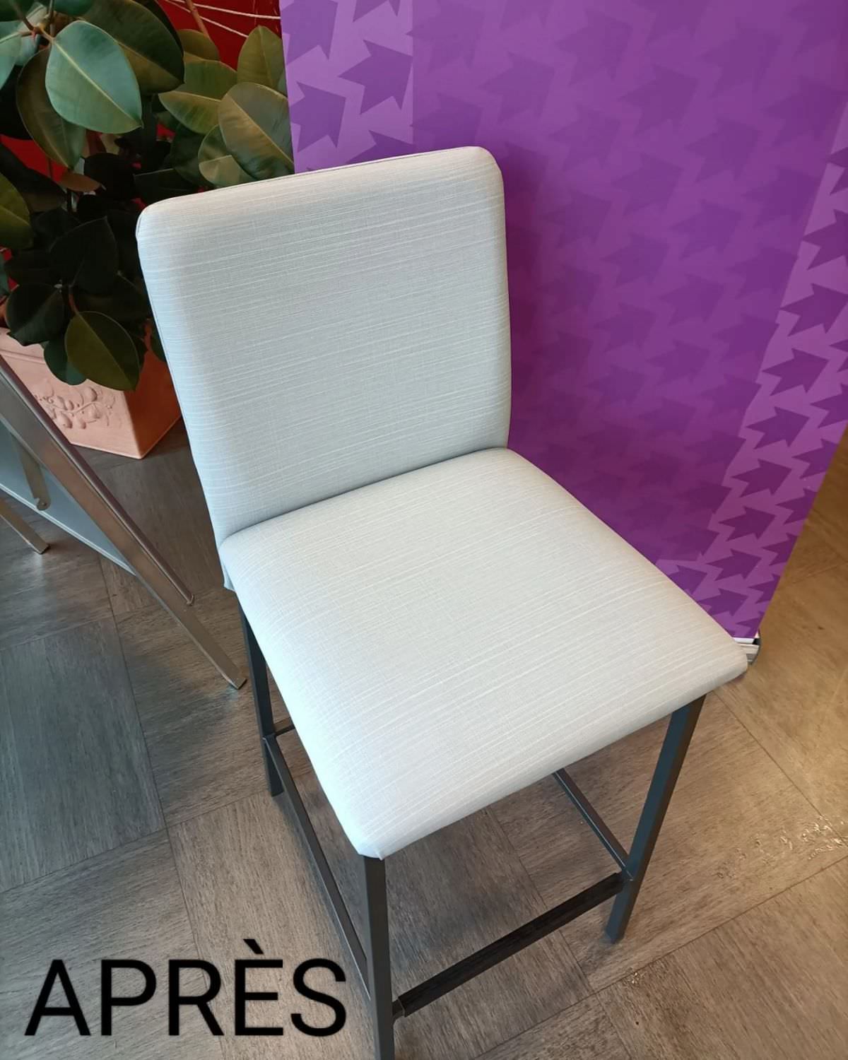 Recouvrement de chaises en similicuir effet tissu